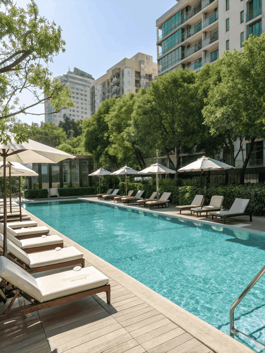Resort-style pool area for residents