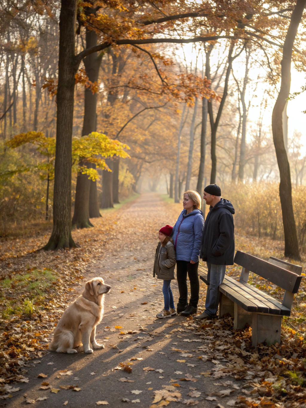 Serene walking trail through lush community greenery